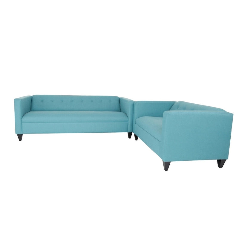 Coast to Coast Sofas - Ensemble Canapé et Causeuse Contemporains - Cadre en Bois Massif Rembourré en Polyester et Nylon