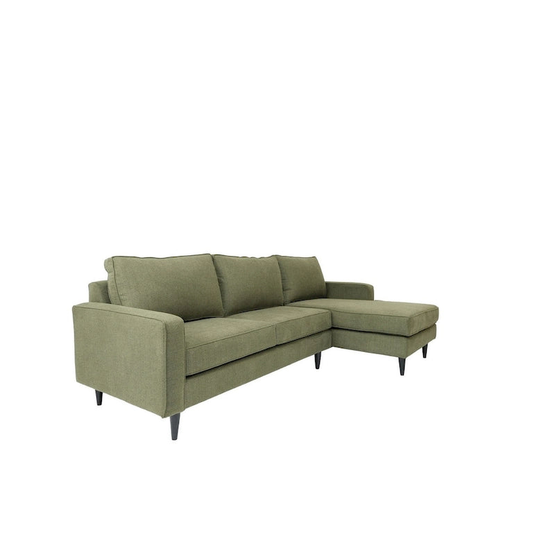 Canapé d'angle contemporain Coast to Coast Sofas, tissu polyester, cadre en bois massif, rembourré