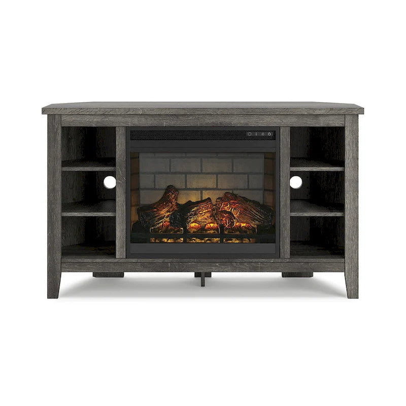 Meuble TV d'angle avec cheminée électrique Signature Design by Ashley Arlenbry 48 - 48 larg. x 15,75 prof. x 28,5 haut.