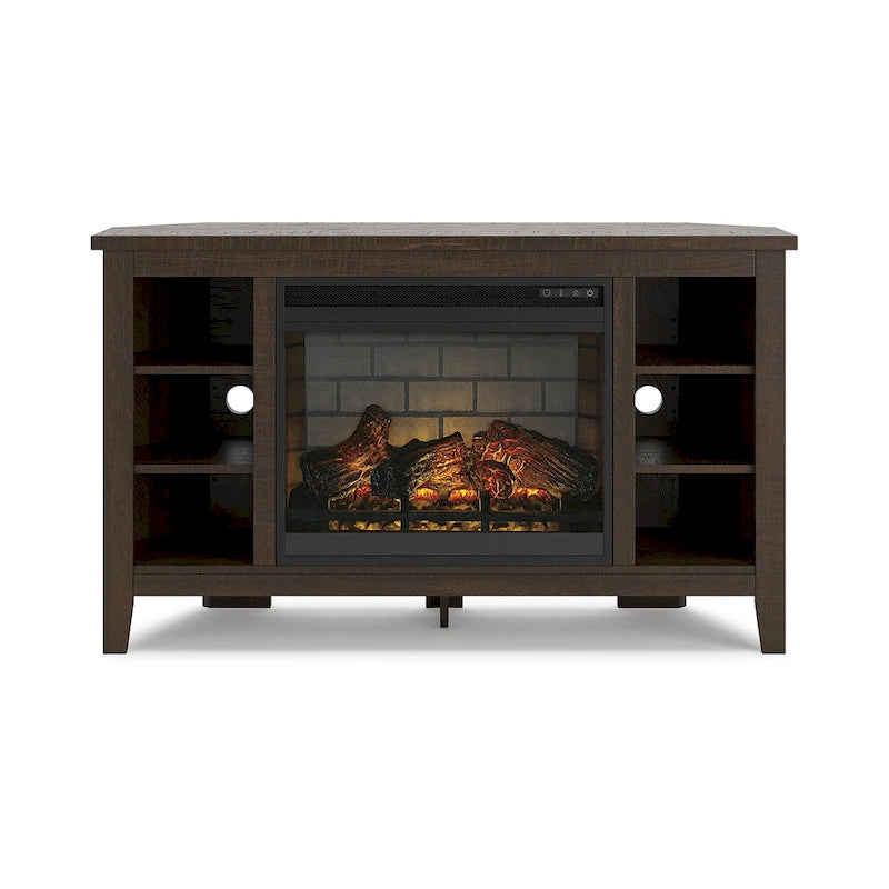 Meuble TV d'angle avec cheminée électrique Signature Design by Ashley Arlenbry 48 - 48 larg. x 15,75 prof. x 28,5 haut.