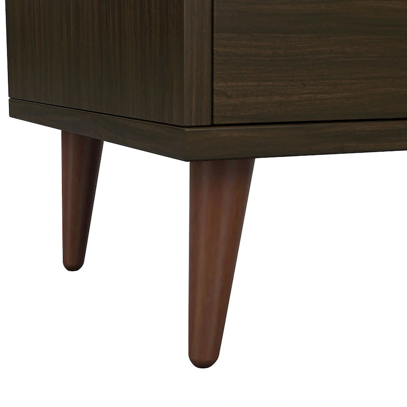 Table d'appoint Denhour DH BASIC Mid-century Modern de 50,8 cm avec 1 étagère et 1 tiroir