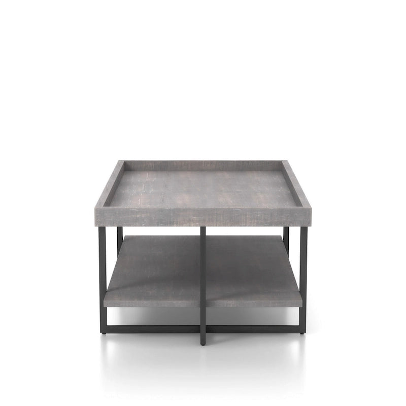 Table basse Damara Transitional de 47 pouces en métal avec 1 étagère par Furniture of America