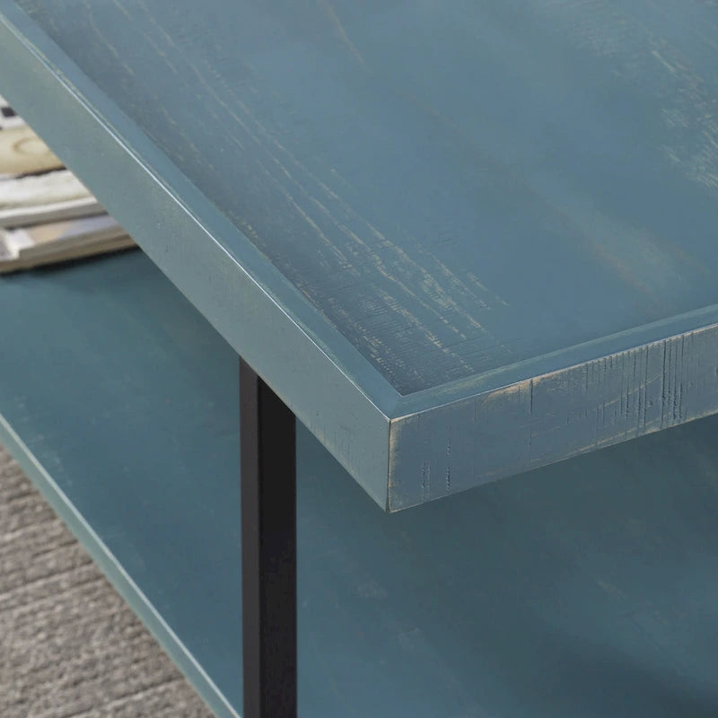 Table basse Damara Transitional de 47 pouces en métal avec 1 étagère par Furniture of America