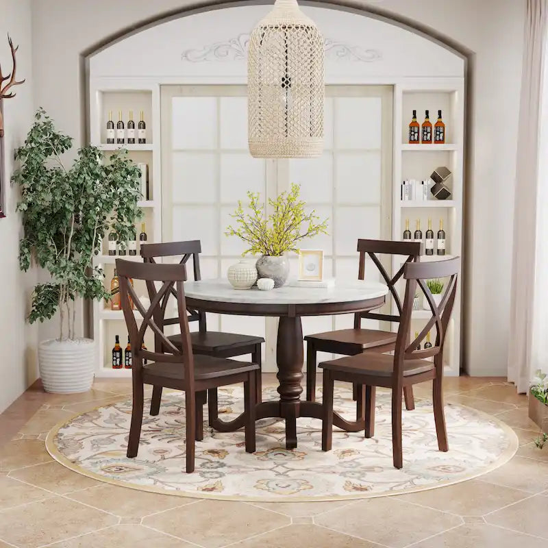 Ensemble table et chaises de salle à manger 5 pièces