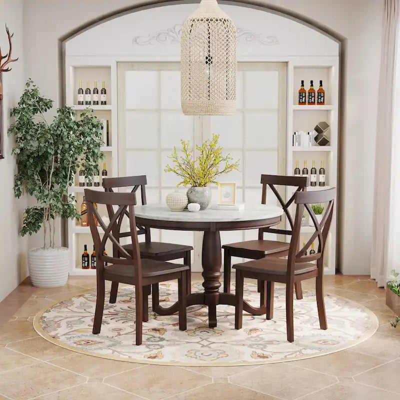 Ensemble table et chaises de salle à manger 5 pièces