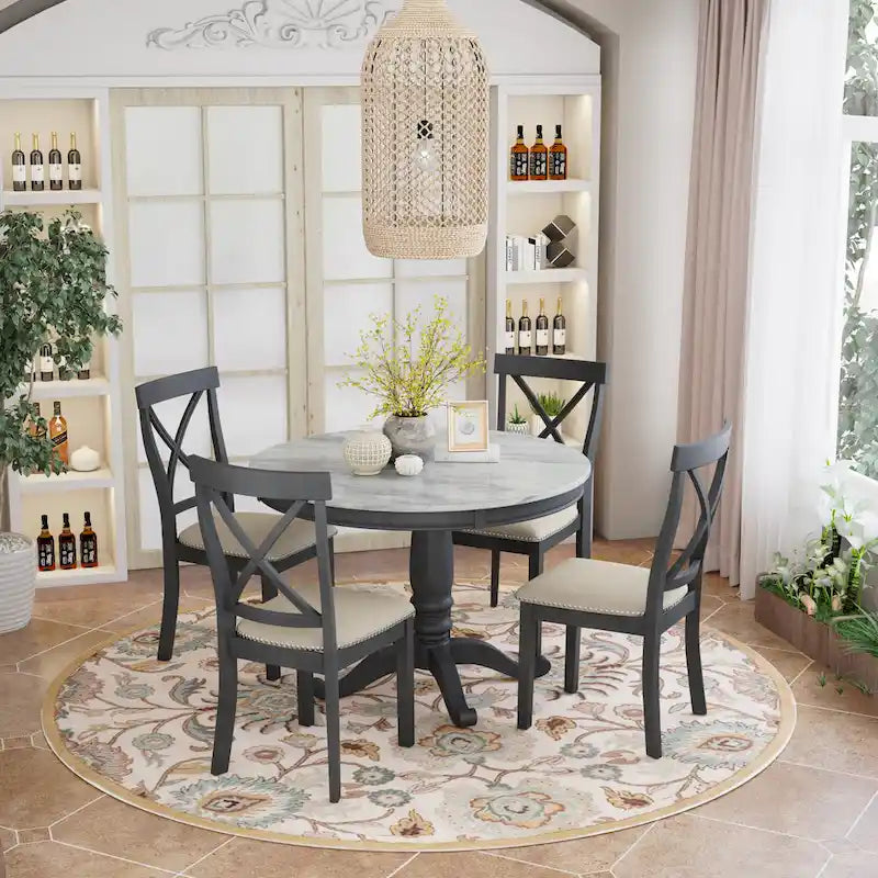 Ensemble table et chaises de salle à manger 5 pièces