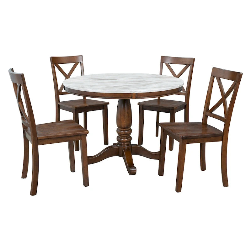 Ensemble table et chaises de salle à manger 5 pièces