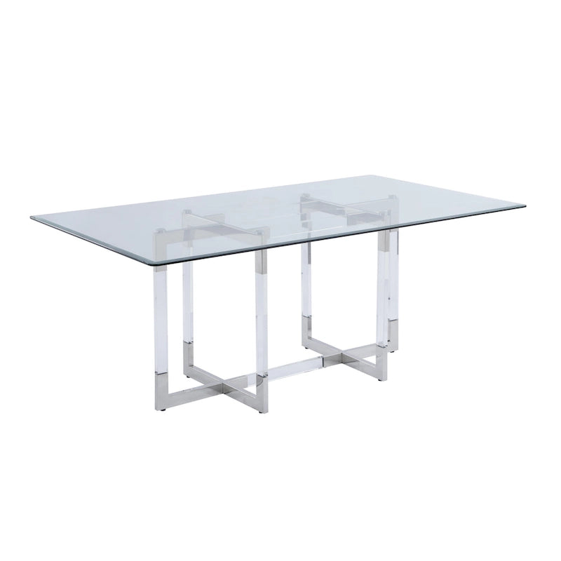 Table de salle à manger Somette Amanda 72 avec base flottante en acrylique - 42x72
