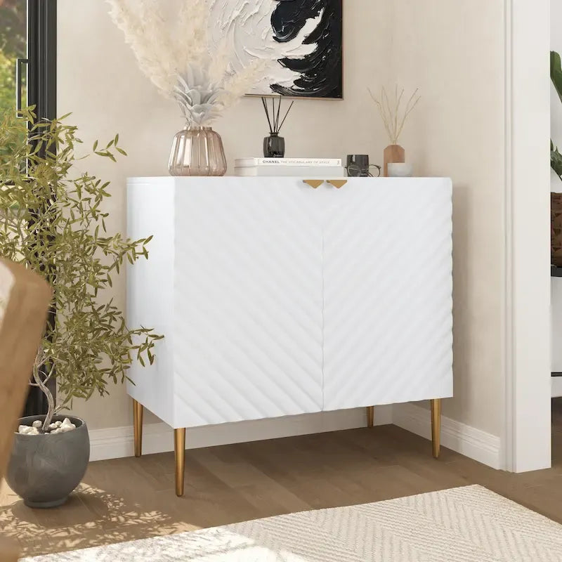 Buffet de rangement Clihome à 2 portes avec étagère réglable