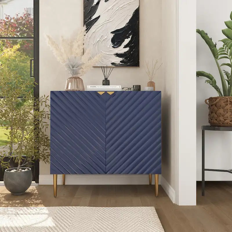 Buffet de rangement Clihome à 2 portes avec étagère réglable