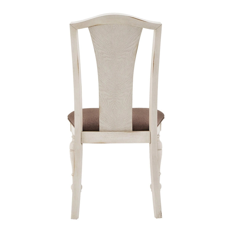 Ensemble de table à manger ronde Tournus bicolore en bois d'hévéa massif par iNSPIRE Q Classic