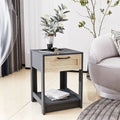 15.75 Wood Nightstand with Storage Drawer End Table living Room