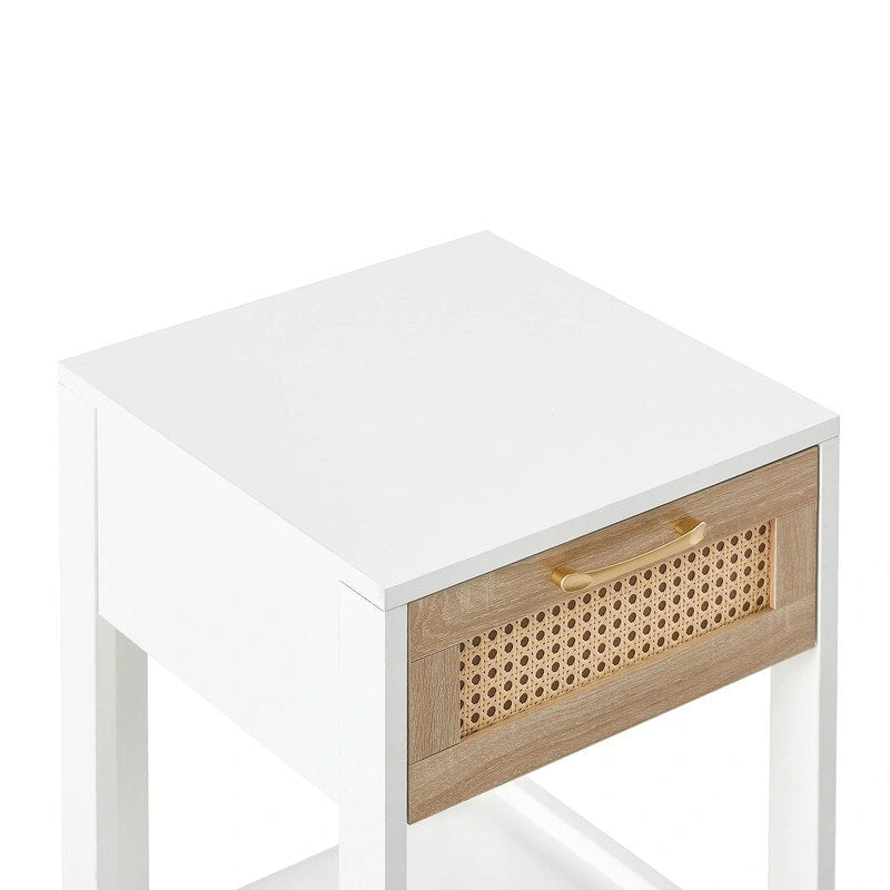 Table de chevet en bois de 15,75 po avec tiroir de rangement, table d'appoint pour salon