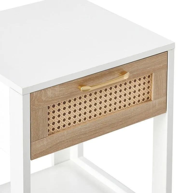 Table de chevet en bois de 15,75 po avec tiroir de rangement, table d'appoint pour salon