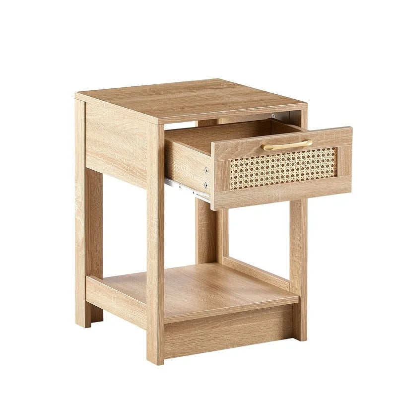 Table de chevet en bois de 15,75 po avec tiroir de rangement, table d'appoint pour salon