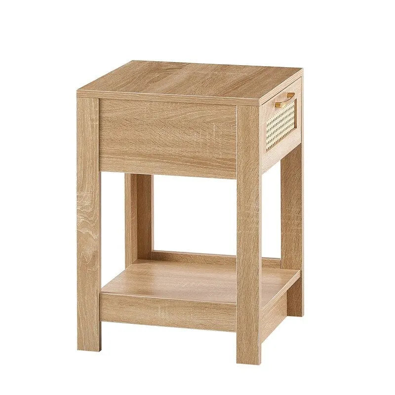 Table de chevet en bois de 15,75 po avec tiroir de rangement, table d'appoint pour salon