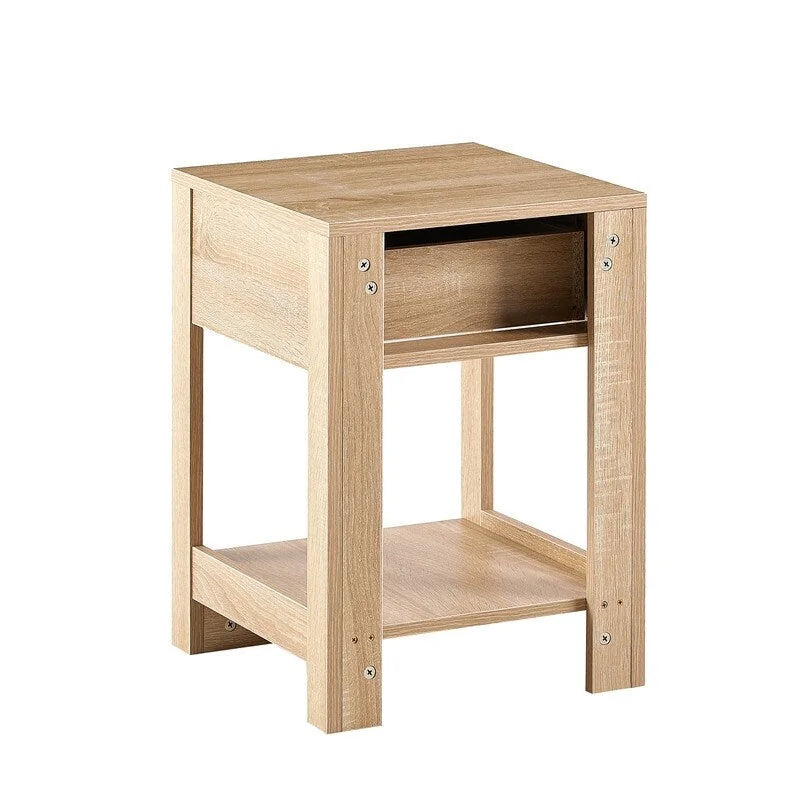 Table de chevet en bois de 15,75 po avec tiroir de rangement, table d'appoint pour salon