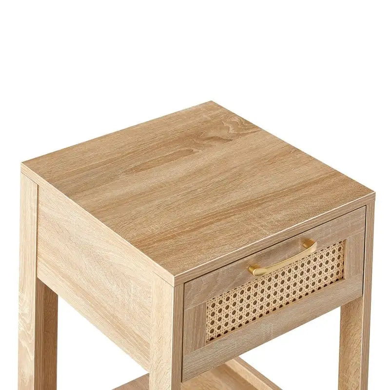 Table de chevet en bois de 15,75 po avec tiroir de rangement, table d'appoint pour salon