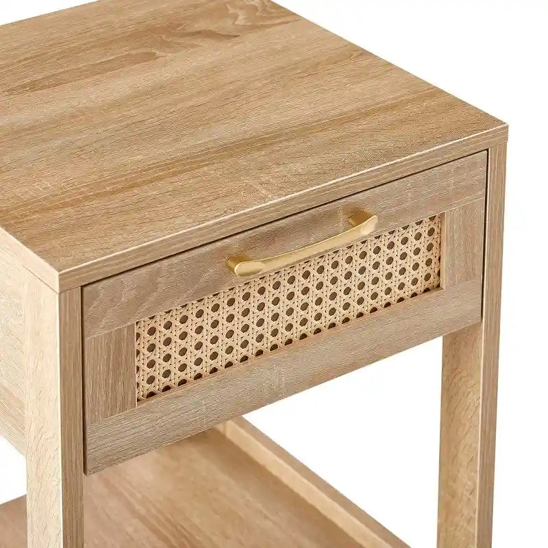 Table de chevet en bois de 15,75 po avec tiroir de rangement, table d'appoint pour salon