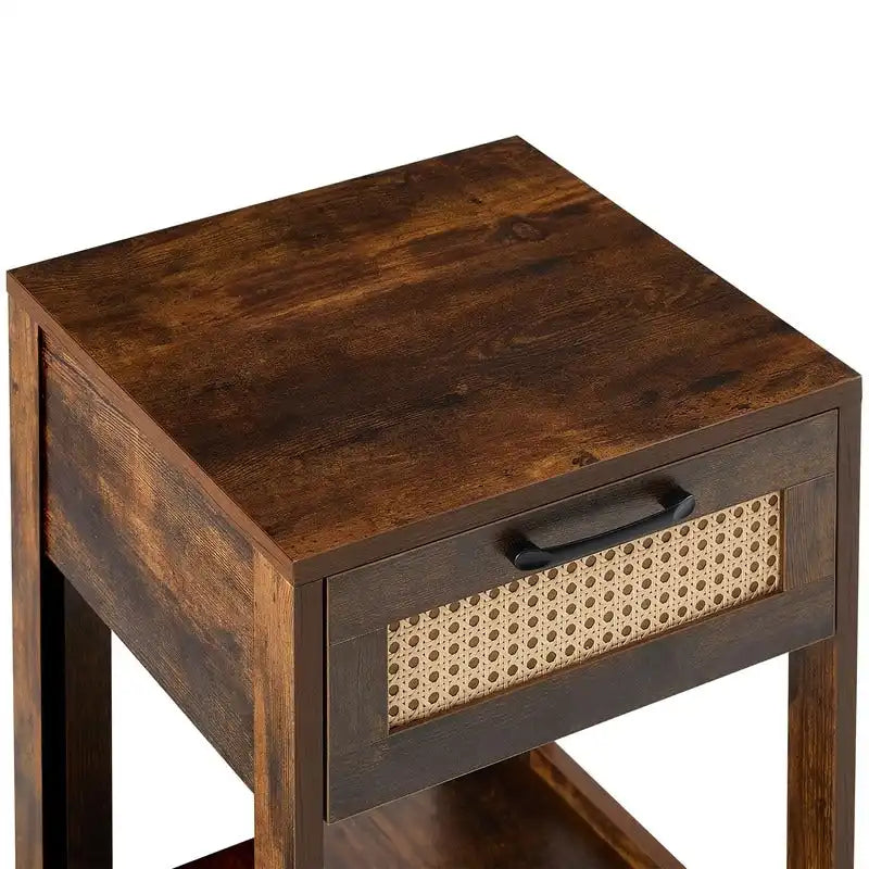 Table de chevet en bois de 15,75 po avec tiroir de rangement, table d'appoint pour salon