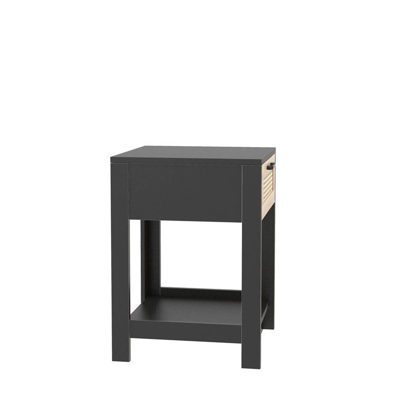 Table de chevet en bois de 15,75 po avec tiroir de rangement, table d'appoint pour salon