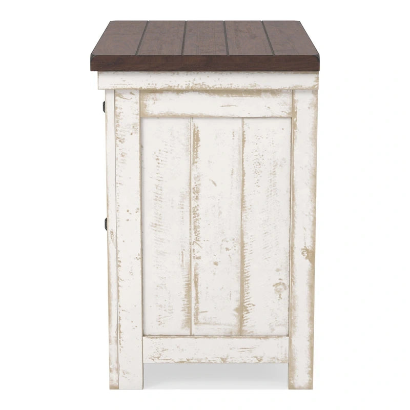 Ensemble de chambre à coucher 3 pièces en pin blanc Ynez Farmhouse avec port USB par Furniture of America