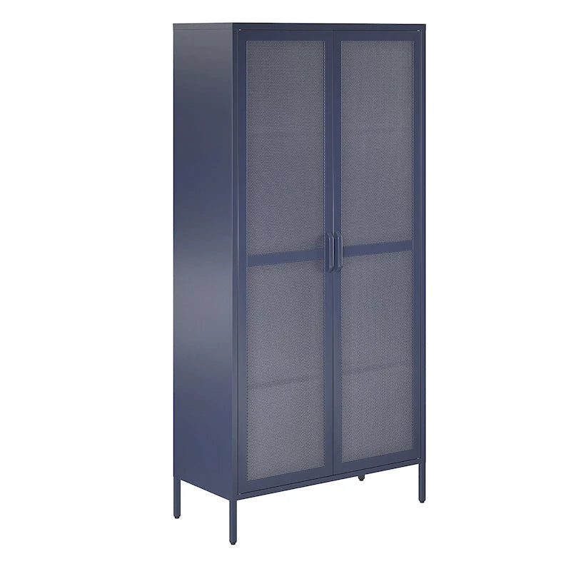 Meuble de Rangement en Métal Haut à 2 Portes Novogratz Channing