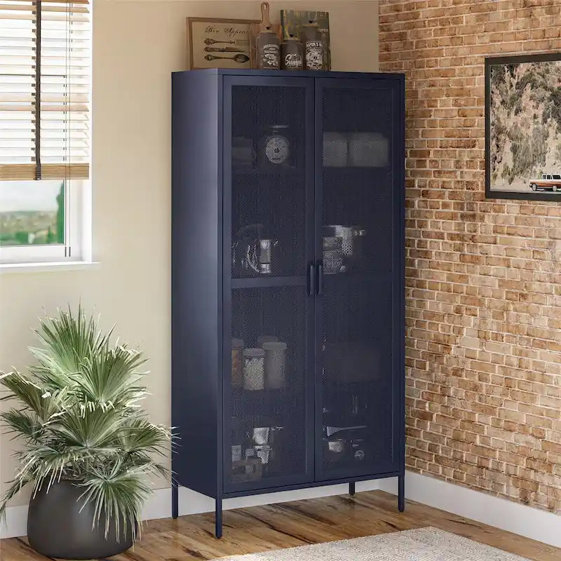 The Novogratz Channing Tall 2 Door Metal Storage Cabinet