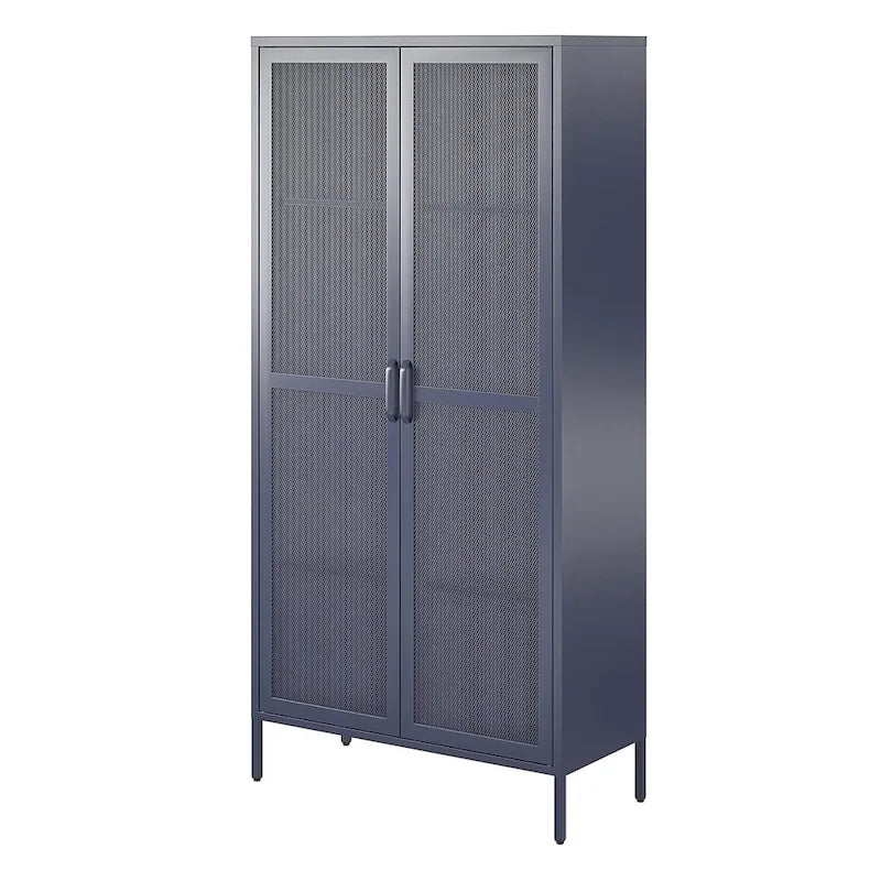 Meuble de Rangement en Métal Haut à 2 Portes Novogratz Channing