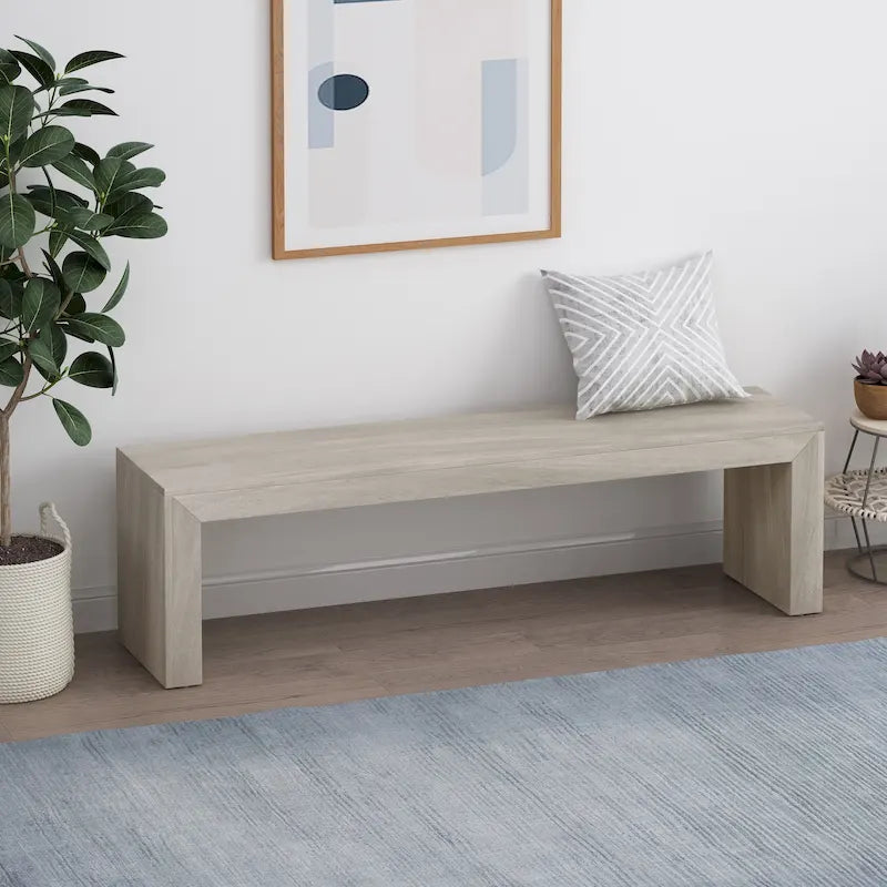 Banc de salle à manger en bois d'acacia Pannell Farmhouse de Christopher Knight Home