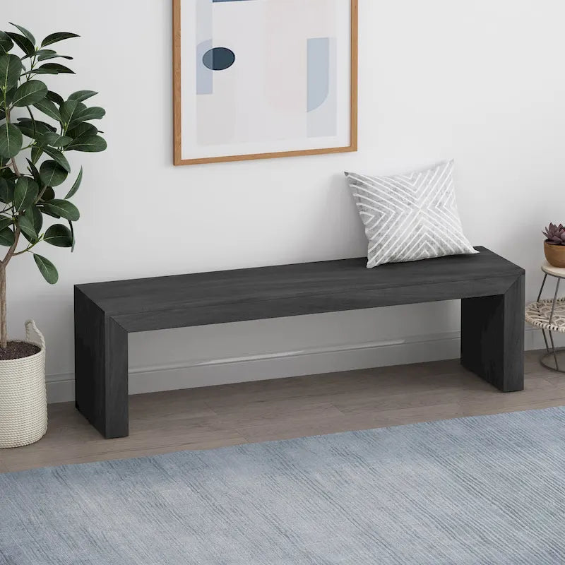 Banc de salle à manger en bois d'acacia Pannell Farmhouse de Christopher Knight Home