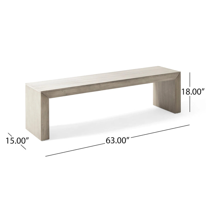 Banc de salle à manger en bois d'acacia Pannell Farmhouse de Christopher Knight Home