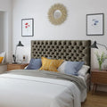 Tête de lit réglable en velours Jezebel par Christopher Knight Home