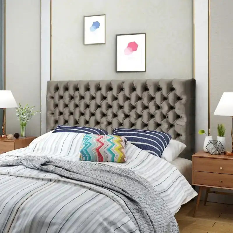 Tête de lit réglable en velours Jezebel par Christopher Knight Home
