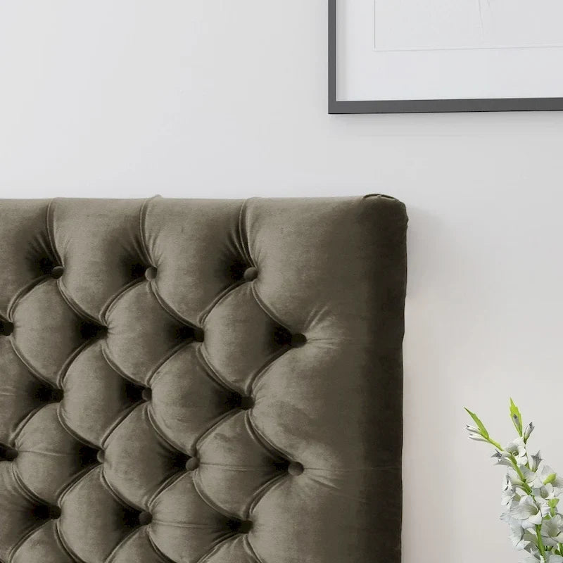 Tête de lit réglable en velours Jezebel par Christopher Knight Home