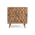 Commode à 3 tiroirs en bois de manguier fabriquée à la main Latona Mid-Century Modern de Christopher Knight Home
