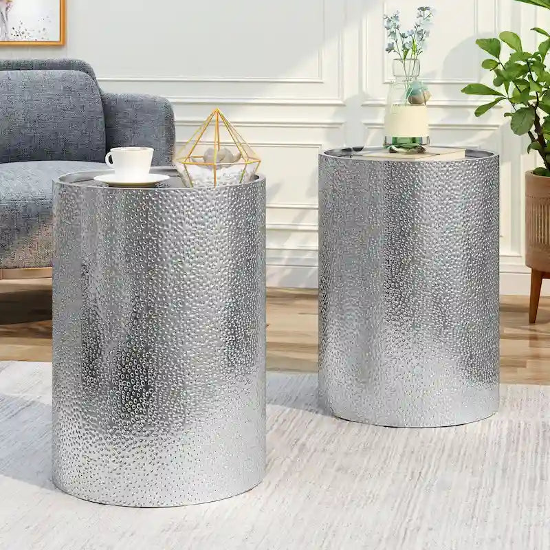Tables d'appoint martelées Brookhaven (lot de 2) par Christopher Knight Home