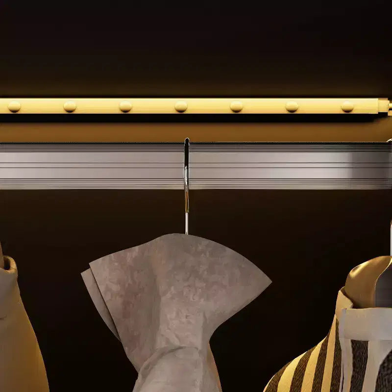 Armoire vitrine avec éclairage LED, portes en verre, placard-penderie, noir