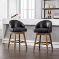 Tabourets de bar pivotants à 360° à hauteur de comptoir avec repose-pieds - Lot de 2