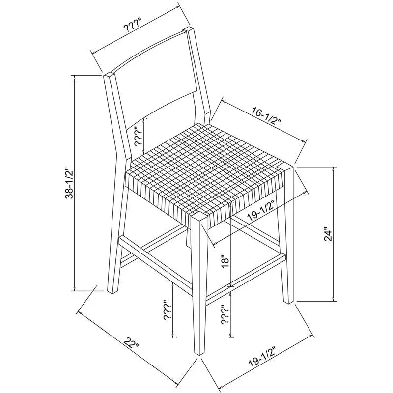 Tabouret de comptoir Caelan Seagrass 61 cm (ensemble de 2)