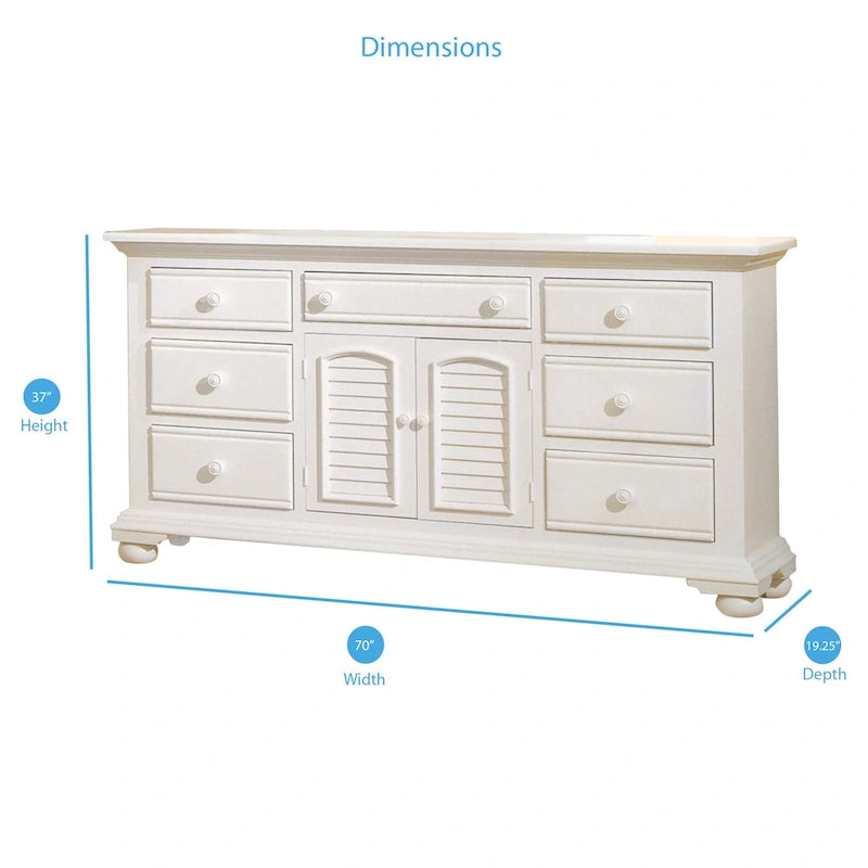 Commode triple et miroir en option Beachcrest