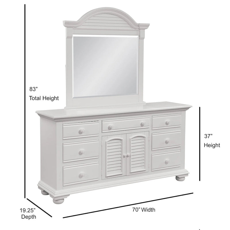 Commode triple et miroir en option Beachcrest