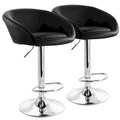 Elama 2 Piece Adjustable Faux Leather Bar Stool - 2 Piece Set