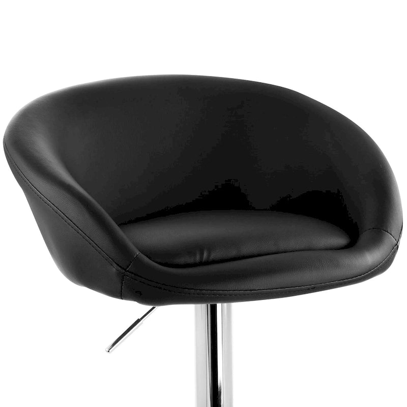 Tabouret de bar réglable en similicuir Elama, lot de 2