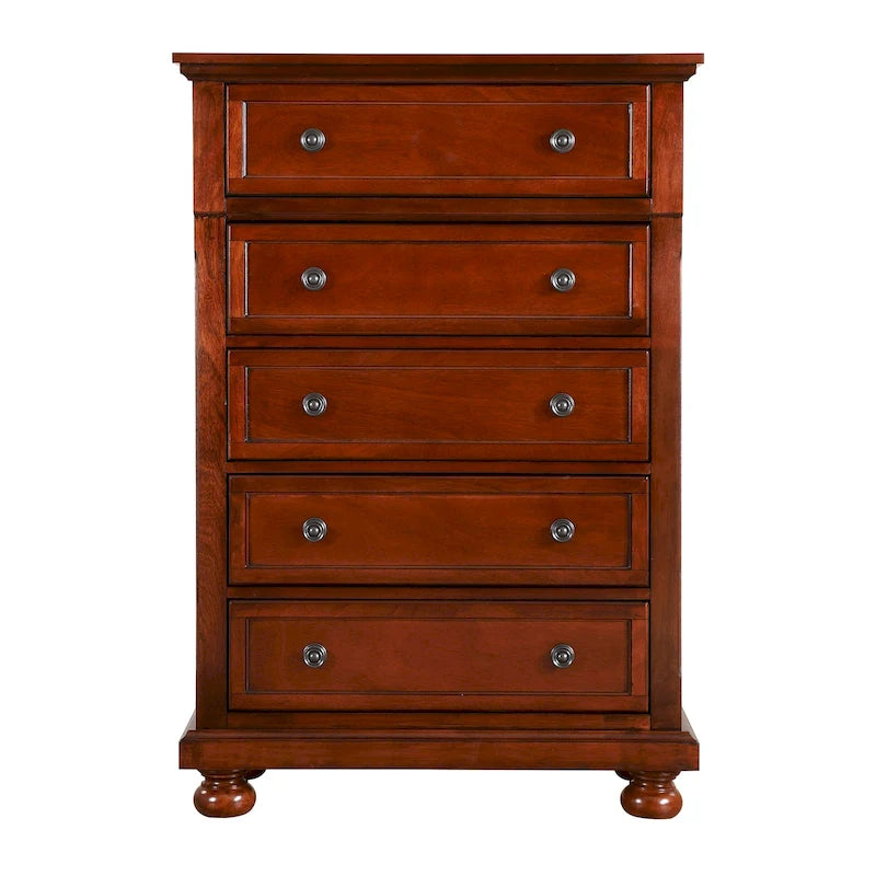 Commode à 5 tiroirs Meade Cherry (36 po L x 18 po l x 53 po H)