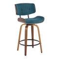 Tabouret de comptoir Carson Carrington Leksand 26 à hauteur fixe avec pieds en bois courbé (lot de 2)