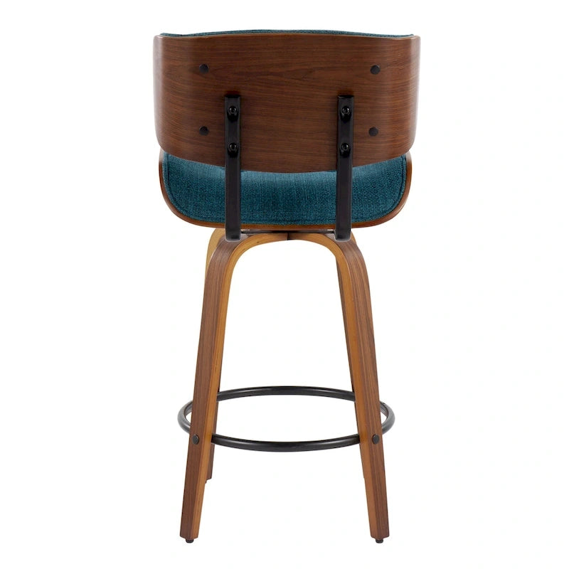 Tabouret de comptoir Carson Carrington Leksand 26 à hauteur fixe avec pieds en bois courbé (lot de 2)