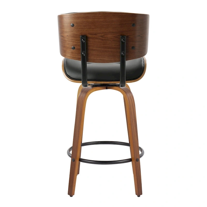 Tabouret de comptoir Carson Carrington Leksand 26 à hauteur fixe avec pieds en bois courbé (lot de 2)