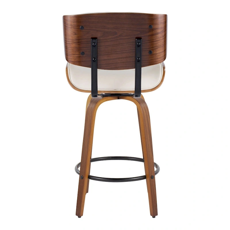 Tabouret de comptoir Carson Carrington Leksand 26 à hauteur fixe avec pieds en bois courbé (lot de 2)