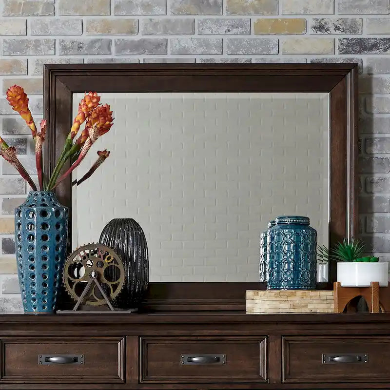 Commode et miroir Saddlebrook Tobacco de Copper Grove